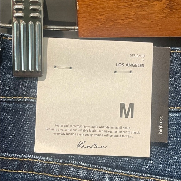 KanCan Dark Blue Stretch Jean Shorts Size M - Picture 4 of 6